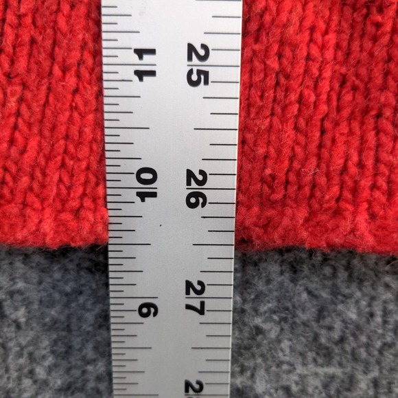 Marsh Landing Women's Tunic Knit Sweater Red Large Fair Isle Pattern Mock Neck - Picture 10 of 11